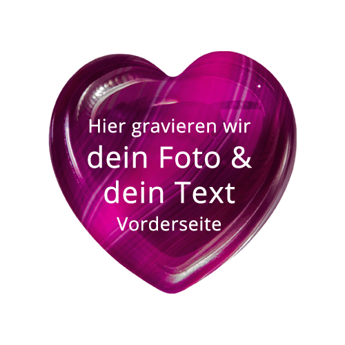 Heart Pebble Achat Purple Rain