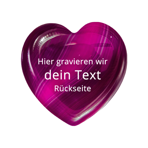 Heart Pebble Achat Purple Rain