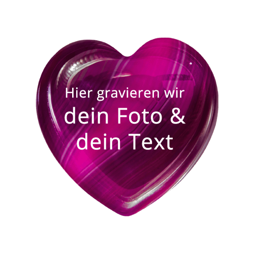 Heart Pebble Achat Purple Rain