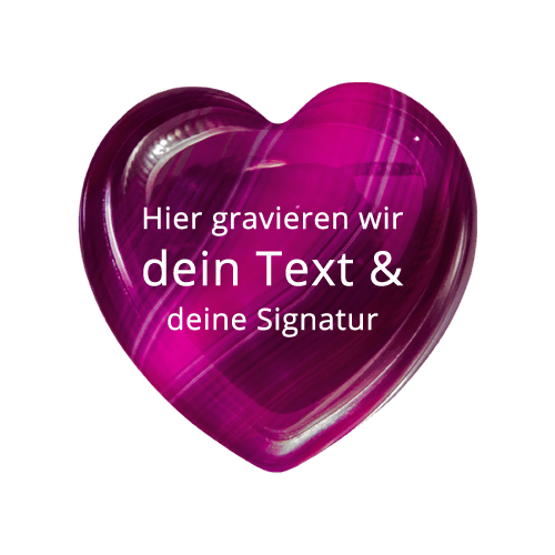 Heart Pebble Achat Purple Rain