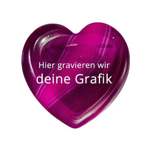 Heart Pebble Achat Purple Rain