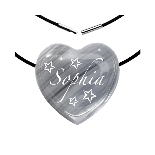 Herzkette Botswana Achat