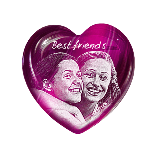 Heart Pebble Achat Purple Rain